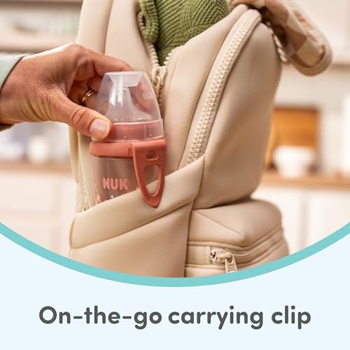 Image of NUK First Choice Active Cup 2.0, 10 oz. Soft Spout Sippy Cup with On-The-Go Carry Clip, Lightweight, Leak Proof, Spill Proof Cup, 2-Pack