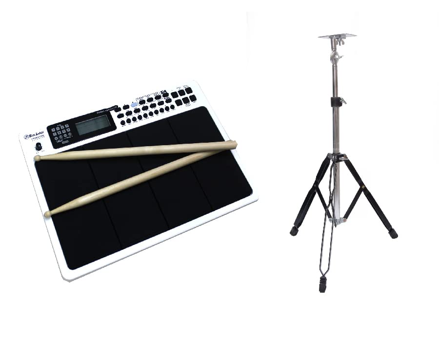 Rockstar Pad 20 Pro Advanced, 29 Buttons with 147 Indian Percussions, 8 Pad, White colour With Stand