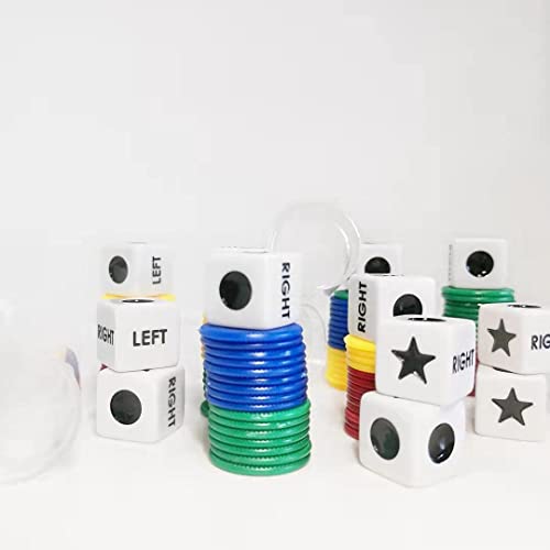 Left Right Center dice Game Prime Set Bundle- 4 Pack Assorted Colors