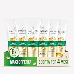 Pantene Pro-V Lisci Effetto Seta Balsamo per Capelli Crespi e Opachi, Balsamo Quotidiano, Con Pro-Vitamina B5 e Miscela di Nutrienti, Senza Olio Minerale e Coloranti, Maxi Formato 6 x 250 ml