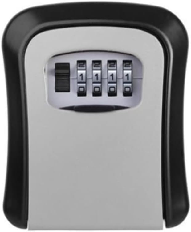 JSEIAJB Wall Mount Key Storage Secret Box Organizer 4 Digit Combination Password Security Code Lock(D)