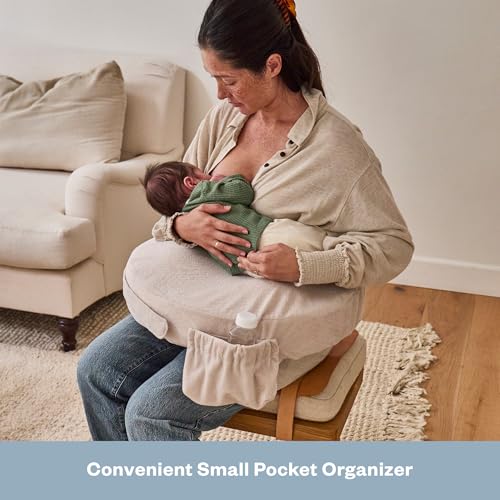 Image of My Brest Friend Deluxe Nursing Pillow Cover - Slipcovers for Baby - Adjustable Fit, Easy Care, Durable - Nursing Pillow Not Included, Soft Sand