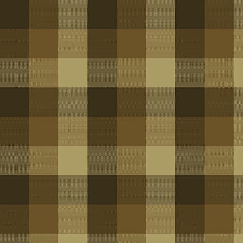 Stitch & Sparkle 100% Cotton Duck 54' Twill Plaid Brown Color Sewing Fabric by The Yard