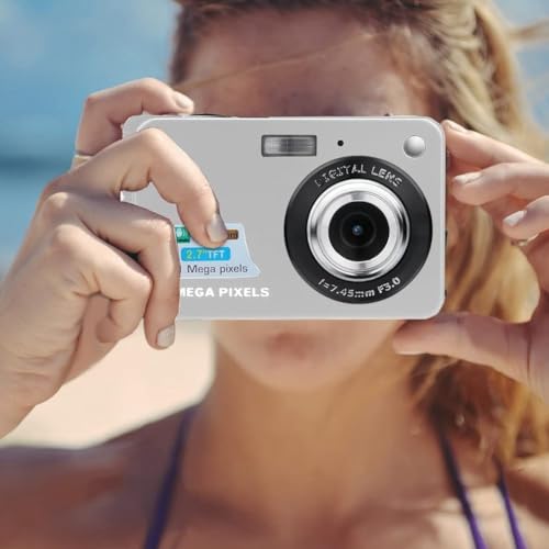 FPHADO Aparat cyfrowy HD 18 MP z ekranem LCD 6.9 cm, akumulator do wielokrotnego ładowania, wideo HD do fotografii wewnątrz, na zewnątrz