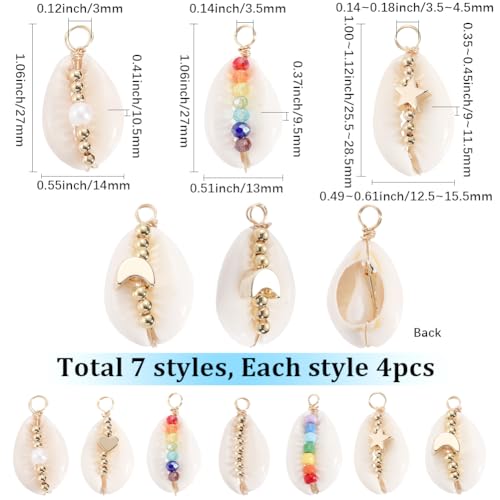 Breloques coquillages pour bijoux été pendentifs conque et mer