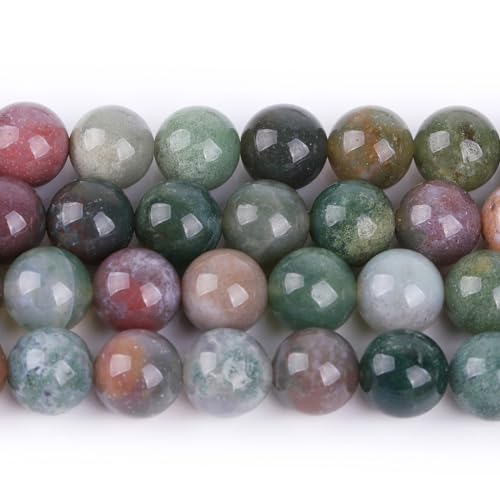 Sweet & Happy Girl’s Store 8mm Edelstein Indien Achat Perlen Strang 15 Zoll Schmuckherstellung Perlen