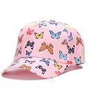 TPZORJX 1pcs Chapeau De Soleil pour Enfants Casquette De Baseball à Larges Bords avec Trou pour Queue De Cheval Toddler Girls Sun-Proof Peak-Cap High Bun Ponycap Girl Ponycap Hat (rose)