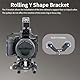 Nitze 15mm Universal Lens Support with Rolling Y-Bracket and 1/4”, 3/8”and M3 Height Extension Posts - N04B