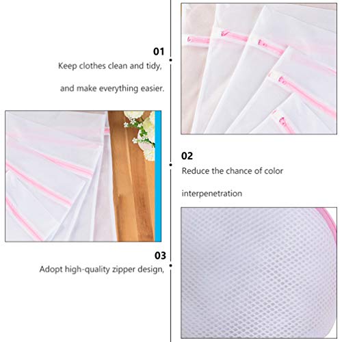 7 sacos de lavanderia Garneck de tela com zíper, armazenamento de viagem, organizador, saco de roupa