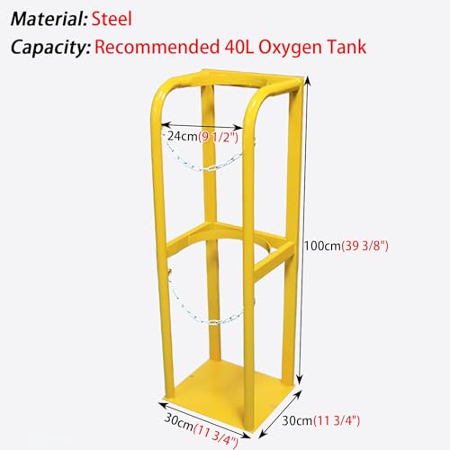 Support bouteille d'oxygène anti-chute | Fixation sol pour bouteilles de gaz médical