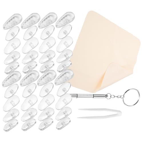 LIFKOME 1Set Sunglasses Repair Kit with Silicone Nose Pads Glasses Screw for Eyeglasses Includes Screws and Pads for Enhanced Comfort and Stability for All Frame Types