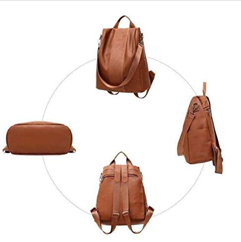 Mochila Bolsa Em Couro Feminina Impermeavel Moda Fashion (Preto)