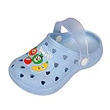  Unisex Kids Cute Fruit Beach Slipper Loch Schuhe Sandalen (23 EU, Blau)