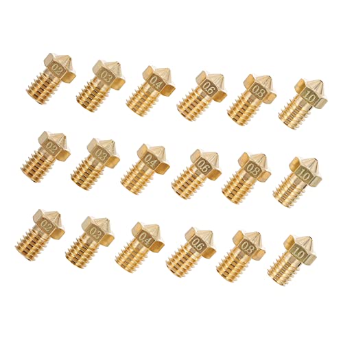 SOESFOUFU 30pcs Brass Printer Nozzles Threaded Nozzle for Ed Leak-resistant Smooth Finish Essential Printing Accessories