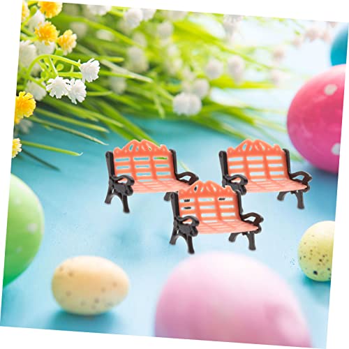 Wakauto 10 Pcs modelo de cadeira de parque micro cadeiras de jardim brinquedo de cadeira de sala mob