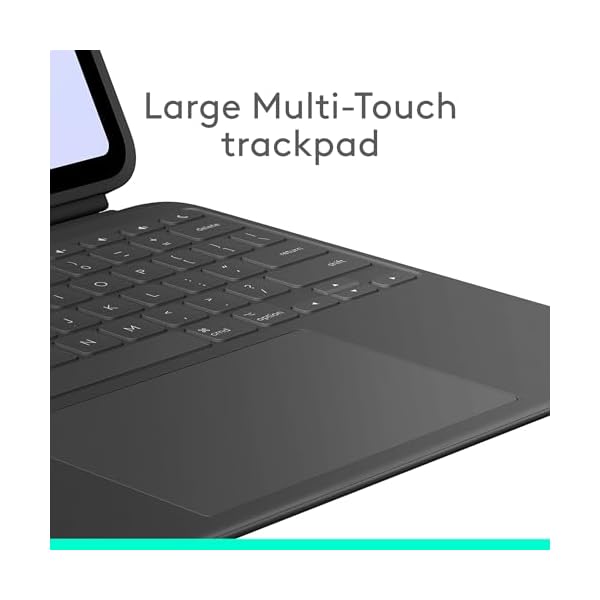 Logitech Combo Touch iPad Pro 13-inch (M4)(2024) Keyboard Case - Detachable Backlit Keyboard with Kickstand, Comfortable Typing, Multi-use Mode - Midnight Black - Image 5