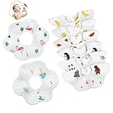 Baby Bibs, 360 ​​° Rotate Soft Baby Bib Anti-Stain and Odor Resistant, Neck Baby Bibs Drool for Boys and Girls Absorbent Cotton Bib Set (8pcs)