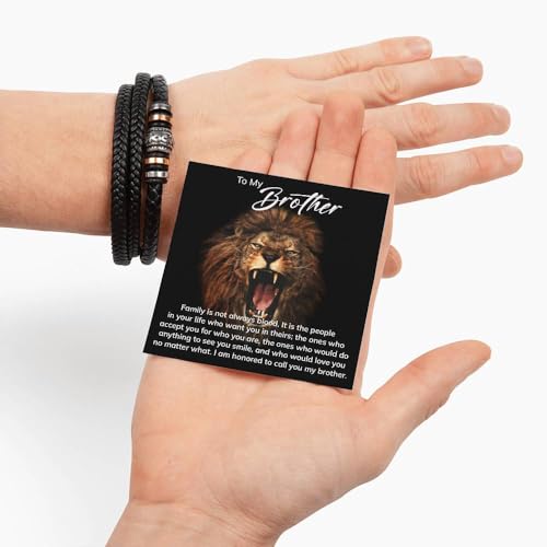 Image of To My Brother Bracelet, Bracelet for Brother from Sister, Gifts from Mom and Dad, Birthday Gift with Message Card and Box