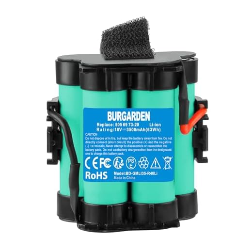 BURGARDEN 18V 3500mAh Li-ion Akku für Gardena Mähroboter R38Li R40Li R45Li R50Li R70Li R75Li R80Li Husqvarna Automower 105 305 308 McCulloch ROB R600 R800 R1000 Flymo Robotic Lawnmower 1200R