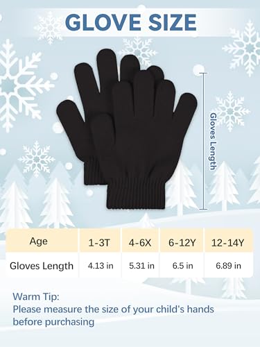 Glooarm 16 Pairs Kids Gloves Winter Boys Or Girls Gloves Children'S Warm Knit Magic Gloves Bulk For Winter Supplies thumb #1