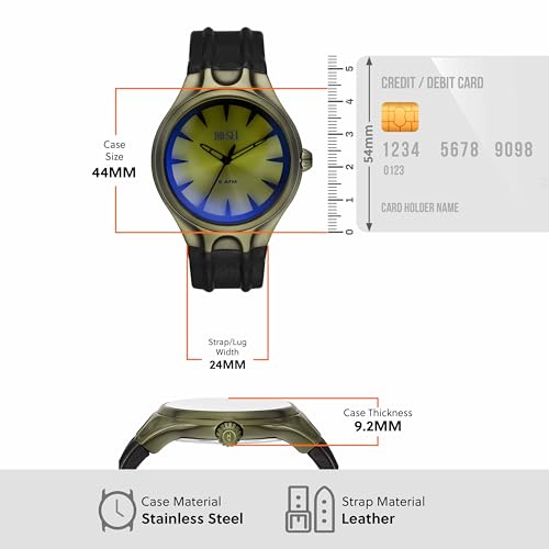 Image of Diesel Streamline Black Quartz Leather Watch DZ2218