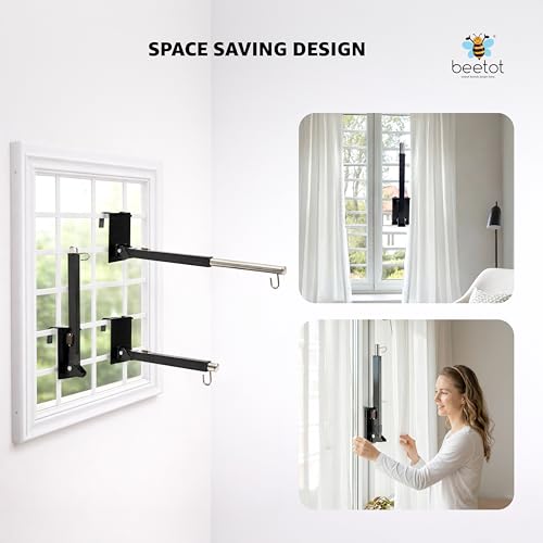 Image of Window Hanging Cradle for Baby | Foldable Adjustable Metal & Steel Window Hanger for Baby Cradle & Baby Jhula | No-Drill Installation | Supports Up to 15kg