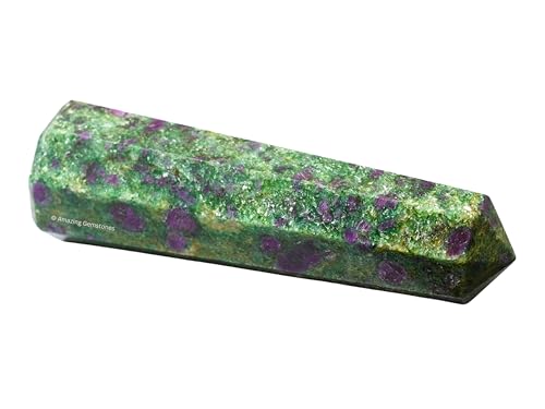 Image of Amazing Gemstone Ruby Fuchsite Crystal Towers - Natural Healing Crystal Point Obelisk for Reiki Healing and Crystal Grid (3 inch to 4 inch INCH)