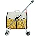 MZP Carrozzina Pieghevole per passeggini per Cani di Piccola Taglia Car Car per Auto Pieghevole a Quattro Ruote Carrozzina per disabili Carry Can Carry 15 kg (Color : Yellow)