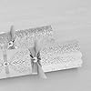 Harvey & Mason Pack of 6 Exquisite Silver Glitter Christmas Crackers - 13.5" Metallic White Festive Holly Foliage Xmas Holiday Dinner Table Decorations - Novelty Fun Prizes Gifts Contains Hats Jokes #3