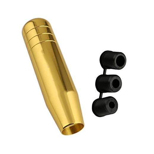 bingohobby universal aluminio de transmisión manual coche Gear Shift Knob Gear Stick Tuning parte 13 cm), color dorado