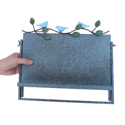 Soporte para libros PRETYZOOM de hierro azul minimalista para escritorio 4