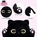 MUFEIRUO Lange Katze Kuscheltier Katzen Plüsch, Stofftiere Katzen Schwarze Plüsch Kissen, Stofftier Katze Geschenk Plüschkissen Weihnachten Geburtstagsfeier Geschenk
