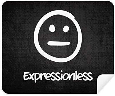 White Expressionless Cute Chat Happy Cleaning Cloth Screen Cleaner 2pcs Suede Fabric image 2