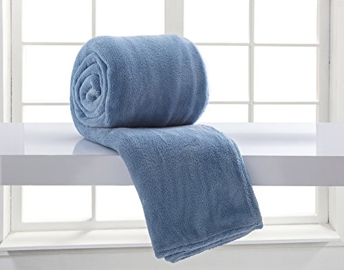 Manta Corttex Microfibra Índigo, Solteiro, . Tecido