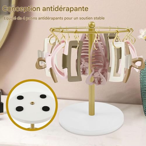 Porte-accessoires cheveux vertical avec bandes de rangement souples