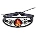 TAOCUTO Store - Avatar The Last Airbender Fire Nation Logo Black Leather Bracelet Anime Jewelry Aang Prince Zuko Cosplay Accessories (NO.2)