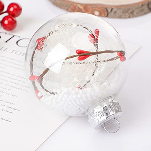 Copos de nieve rellenos de espuma navideña Uqezagpa para adornos de árbol de Navidad blanco 4