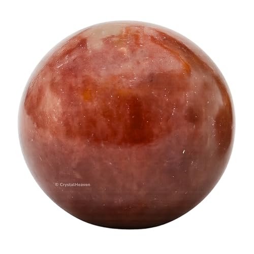 Image of Certified Strawberry Quartz Crystal Ball for Meditation - Premium Crystal Vastu Items for Home and Feng Shui Items for Good Luck - Ideal for Pooja Supplies and Spiritual Practices (2 inch Inch)