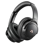 1Mii Y8 Hybrid Active Noise Cancelling Headphones, Hi-Res LDAC Wireless Audio, 75H Ultra-Long Playtime, Comfort Fit & Foldable Over Ear Bluetooth Headphones for Travel, Home, Office -Black
