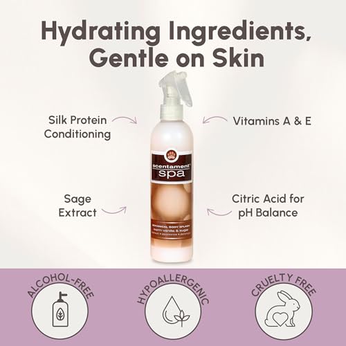 Image of Best Shot Scentament Spa Botanical Body Splash, Detangler Spray, Hypoallergenic Body Spray for Cat, Dog, Warm Vanilla Sugar, 8 Oz.