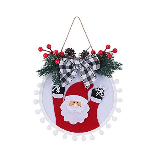 Arbre de Noël et renne décoratif à suspendre sur une porte de salon festive