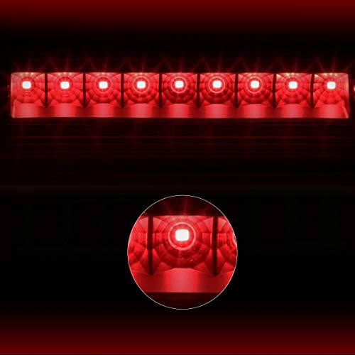 PM PERFORMOTOR Full LED 3rd Third Brake Light High Mount Stop Light Compatible with Dodge Nitro 07-12,Black Housing/Clear Lens