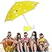 Mini Lenker Handyhalter Sonnenschirm Regenschirm Tragbarer Handyhalter Regenschirm Wasserdichter UV-Schutz Taschenschirm Outdoor mit Saugnapfhalterung Handyhalter für die Sonne ( Farbe : Yellow bear )