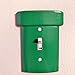 Warp Pipe Single Light Switch Wall Plate Cover - Handmade Video Game Room Decor Geek Gamer Bedroom Living Room (Green - Single Toggle Light Switch Cover 1-Gang)