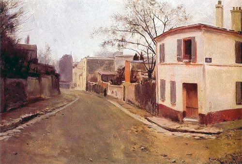 Toile Montmartre Rue des Saules 60x90 cm impression d'art premium