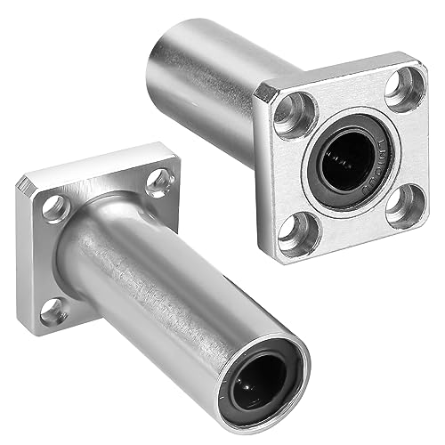 Niooliuk LMK6LUUU Pack Of 2) Lmkl6Uu Extra Long Square Flange Linear Ball Bearings Double Side Rubber Sealed thumb #2