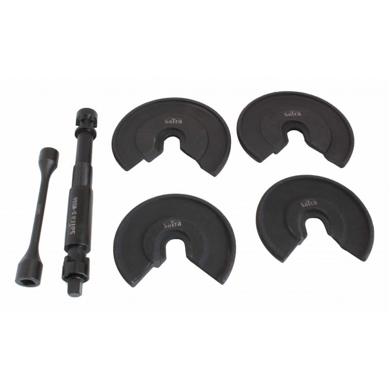Satra Innenfederspanner 6-TLG. Universal mit 2 Drucktellerpaaren 30mm Durchgang im Kunststoffkoffer