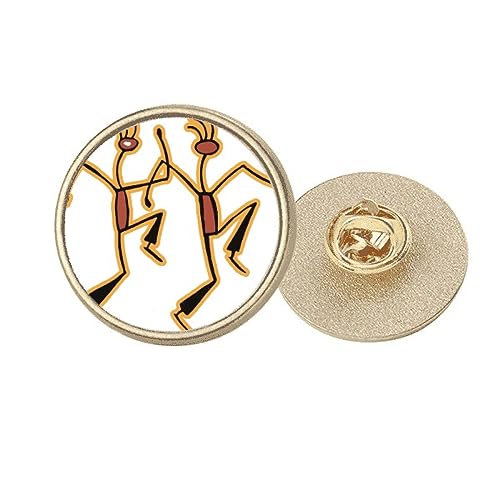 Broche ronde Égypte en métal doré taille M pour vêtements
