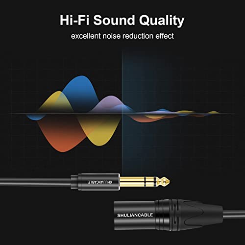 SHULIANCABLE XLR to Jack 6.35 mm, 3-Pin XLR Cable Connection Cable Patch Cable Male to Male for Mixer Microphones, DJ - Image 3