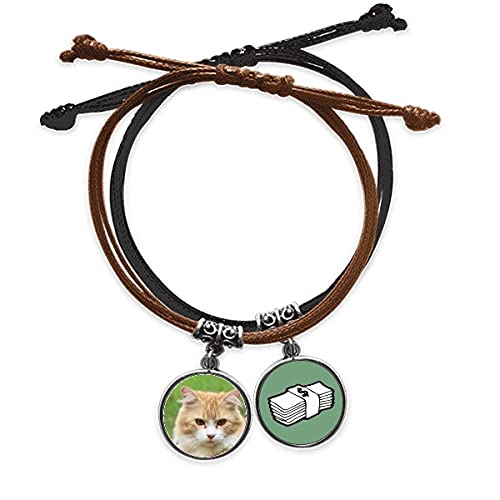 Pulsera de gato de cuero ideal para looks casuales y amantes de las mascotas